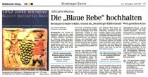 Pressebeitrag 'Die 'Blaue Rebe' hochhalten' MZ 08.07.2003